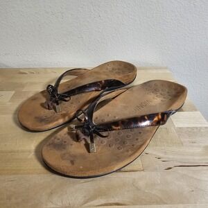 Vionic Bella II Women's Brown Slip-On Flip Flop Thong Sandal Size 8 Arch Support